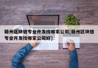 赣州区块链专业开发找哪家公司[赣州区块链专业开发找哪家公司好]